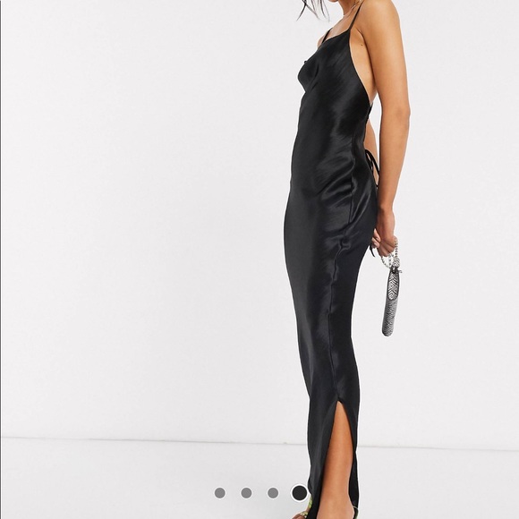 ASOS satin maxi dress in black (6) - Picture 2 of 7